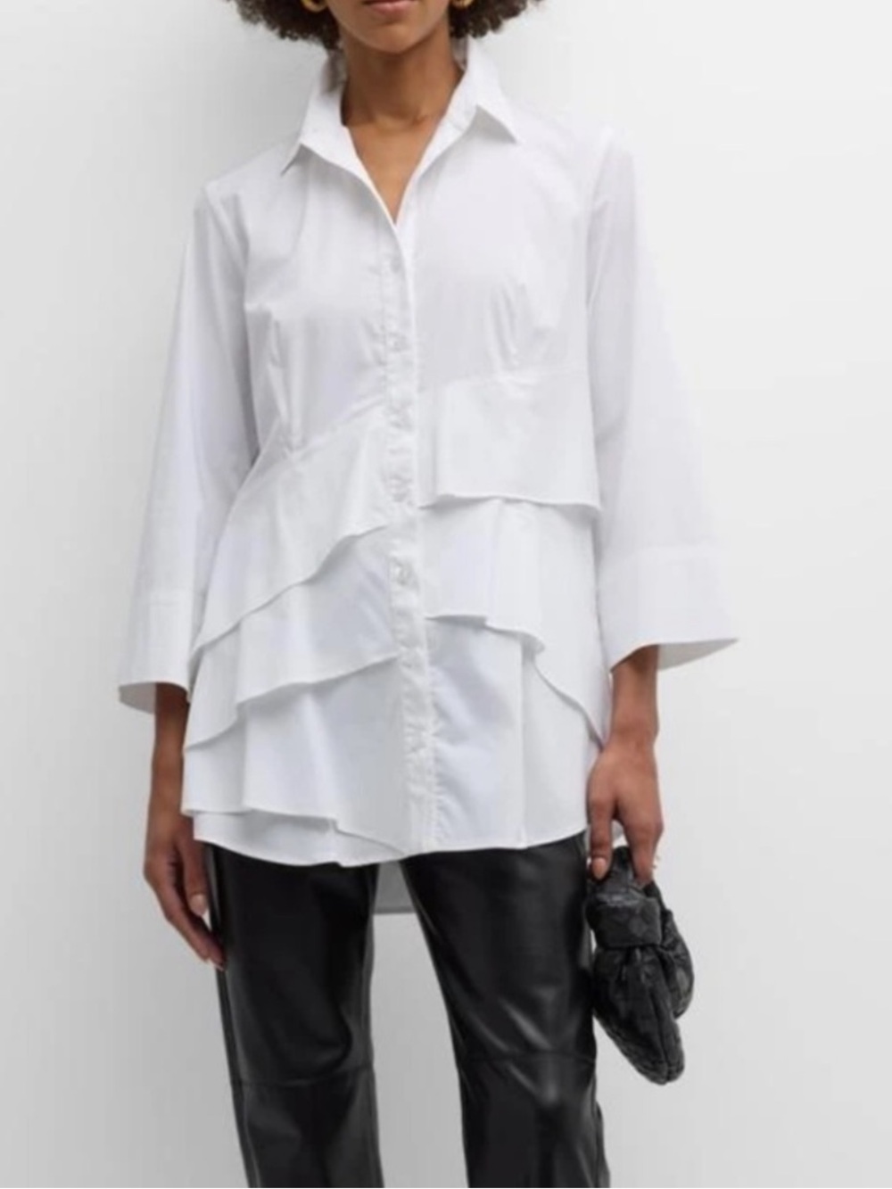 Finley Jenna Crisp White Button-Down Shirt